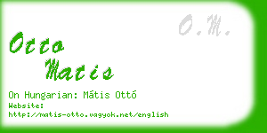 otto matis business card