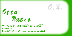 otto matis business card